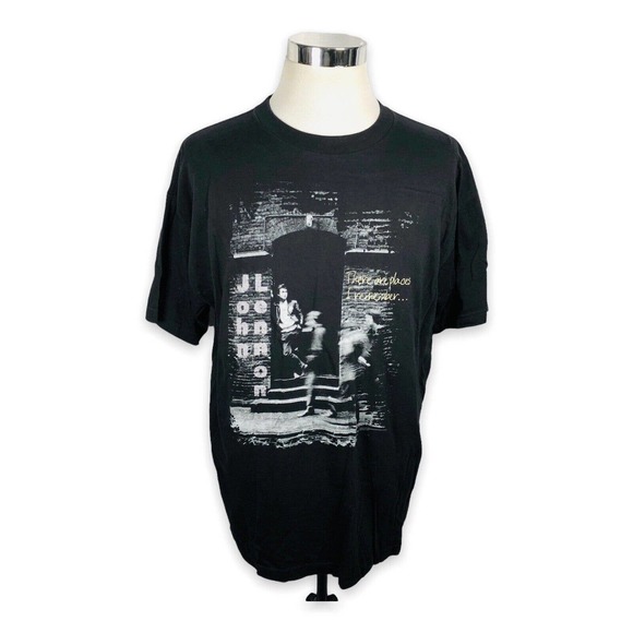 Cronies Other - John Lennon Vintage Mens T-Shirt There Are Places I Remember 90s Rare Black XL